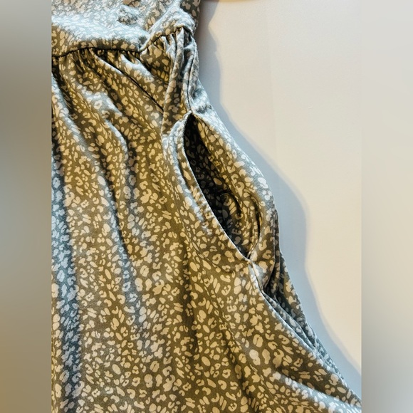 Loemes Green Floral Square Neck Sundress with Pockets Size Small - Picture 6 of 9